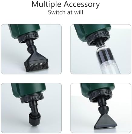 High-Performance Aquarium Gravel Cleaner with Removable Algae Scrubber, Complete Water Maintenance Kit with Hose & Clamp for Efficient Fish Tank & Sand Cleaning (36W)