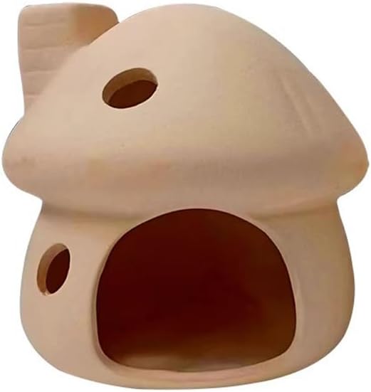 Red Soil, Purple Sand, Fish and Shrimp shelter Holes，Aquarium Decoration，Aquarium Ornament Plastic Fish Tank Decoration for Aquarium Landscape (Mushroom Red Soil Shrimp House), ZY-3005