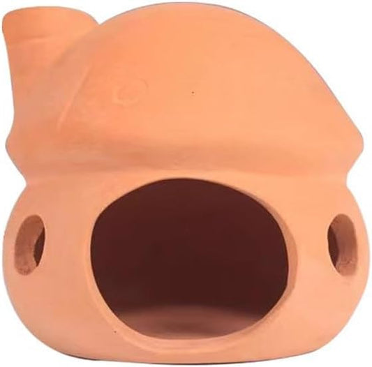 Red Soil, Purple Sand, Fish and Shrimp shelter Holes，Aquarium Decoration，Aquarium Ornament Plastic Fish Tank Decoration for Aquarium Landscape (Red Earth Mushroom), ZY-3005