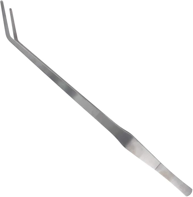Utoolmart Aquarium Plant Tweezer, Stainless Steel Curved Tweezer, 38cm, for Fish Tank Plant Aquascape Tools, Feeding Tongs, 1 Pcs