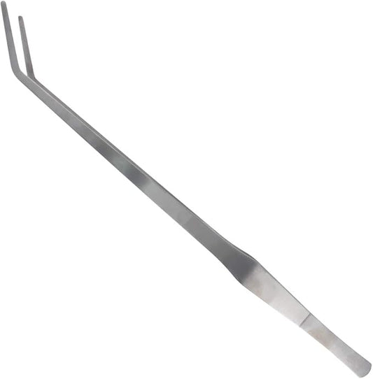 Utoolmart Aquarium Plant Tweezer, Stainless Steel Curved Tweezer, 38cm, for Fish Tank Plant Aquascape Tools, Feeding Tongs, 1 Pcs
