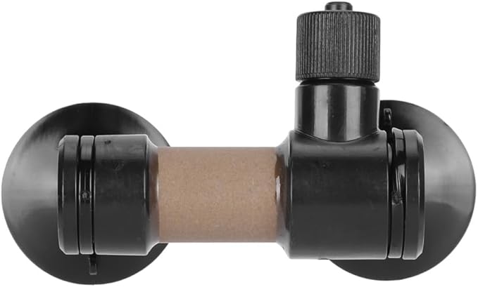 Black Plastic Carbon Dioxide Diffuser Ceramic CO2 Atomizer Dissolve System with Nut Lock for Aquarium(S)