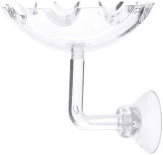 POPETPOP 2Pack Shrimp Feeding Dish-Shrimp Feeder,Shrimp Bowl Aquarium Transparent Feeder Container with Suction Cup Fish Tank Feeding Dish