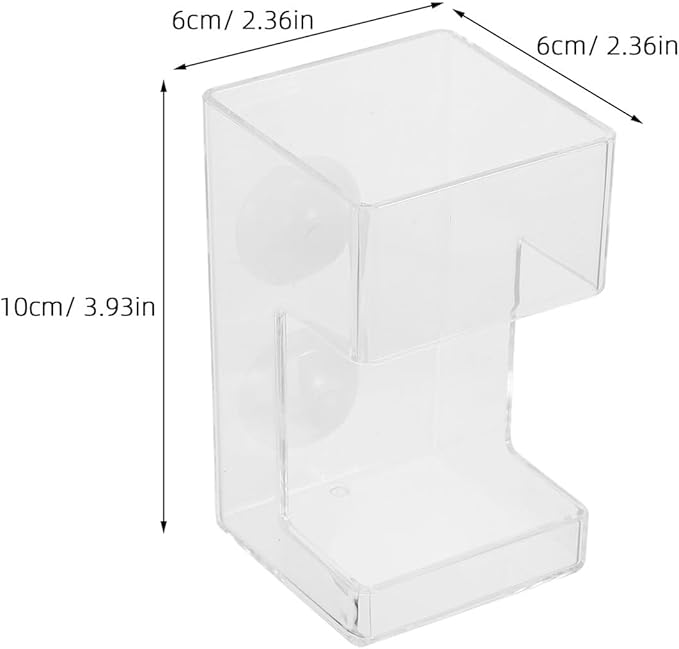 UKCOCO Automatic Aquarium Fish Feeder Tray with Suction Cup, Floating Food Bowl for Fish Tank Feeding, Anti-Drift Design Suitable for Vacation Feeding and Shrimp Tanks