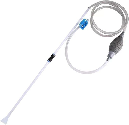 Fish Tank Cleaner and Aquarium Water Changer Siphon with a Thinner Water Tubing，Gravel Vacuum for Aquarium Kit，Perfect for Cleaning Small Fish Tank (Extrusion Type)