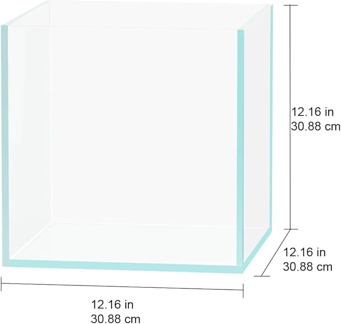 Lifegard Aquariums - 7 Gallon Cube Low Iron Ultra Clear Glass Tank 5mm - 12.16''x12.16 x12.16''