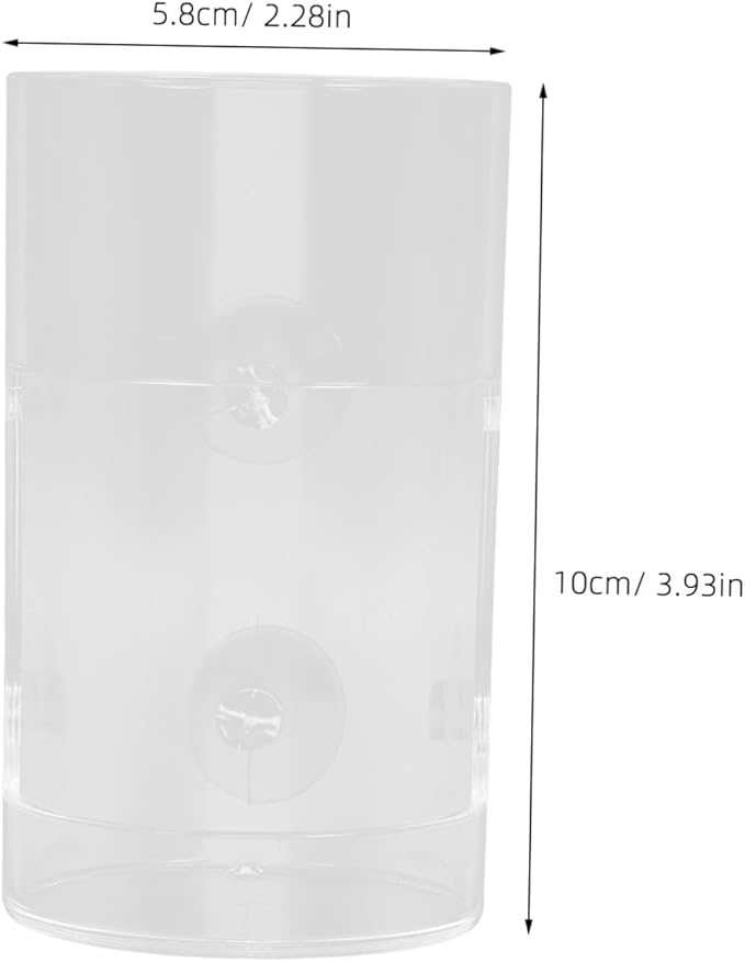 YARNOW Aquarium Fish Feeder Dish with Suction Multifunctional Acrylic Shrimp Feeder for Tanks Easy to Use Automatic Feeding Bowl for Fish and