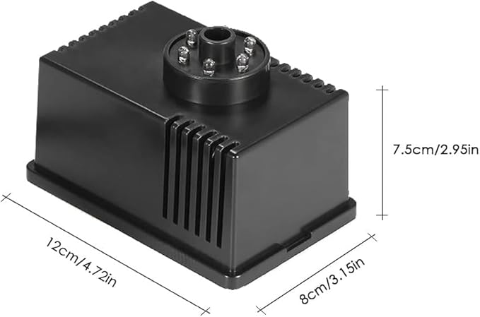 Decdeal Fountain Pump with Lights Led, 10W 160GPH Submersible Water Pump Fountain for Aquarium Fish Tank Pond Garden Backyard, 600L/H AC 110V