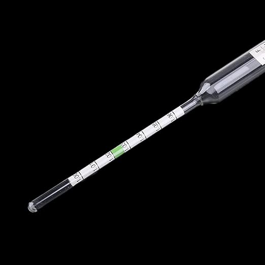 Glass Saltwater Hydrometer 1.000-1.060 Built-in Thermometer Temperature Range 0-40℃/40-100℉ for Soft Coral Aquarium Heater Light Thermometers Gravel Sand Decorations Filter