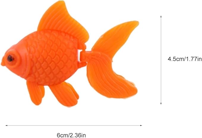 5Pcs Orange Aquarium Fish Bowl Tank Artificial Floating Plastic Decor Goldfish Ornament Fish Tank Decoration Aquarium Décor Thematic Ornaments