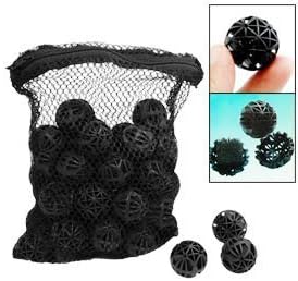 CNZ® 50pcs 1-inch Black Aquarium Fish Tank Filter Bio-Balls Filtration Media, 2-Pack …
