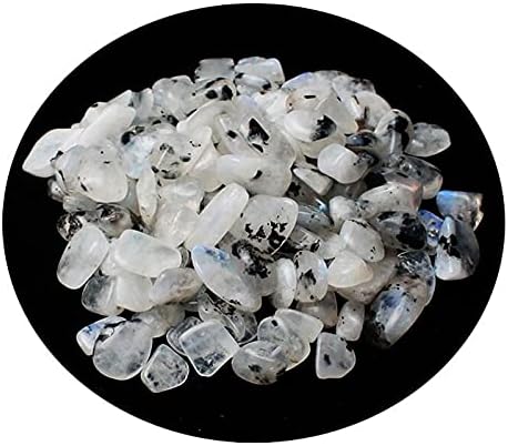 50/100g Natural Stones Gravel Crystals Chip Quartz Minerals Reiki Healing Tumbled Agates Specimen Gemstones Home Aquarium Decor (Color : Moonstone, Size : 50g)