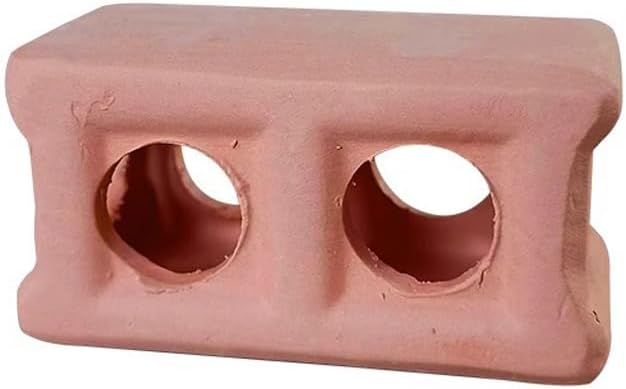 Red Soil, Purple Sand, Fish and Shrimp shelter Holes，Aquarium Decoration，Aquarium Ornament Plastic Fish Tank Decoration for Aquarium Landscape (Square Pillar shelter), ZY-3005