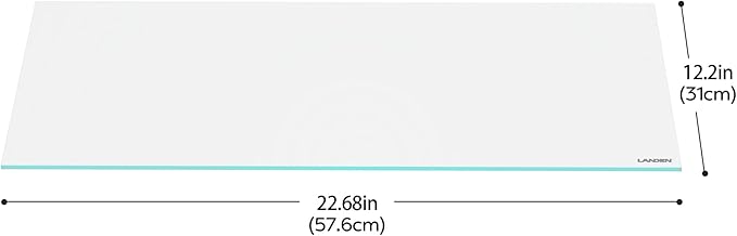 LANDEN 4mm Thick Clear Glass Aquarium Lid,Includes 4 Clips for Secure Placement, 576 x 310mm(22.68x12.2 inches) for 584-588 mm Inner Length Aquariums, Adapted to LANDEN SD604040