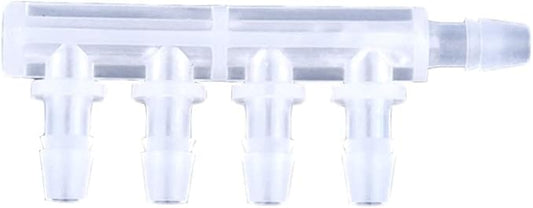 5pcs PP Equal Dia 5-Ways Connector Aquarium Tank Air Pump Hose Joint Garden Irrigation System Pipe Pagoda Joints,5.6mm