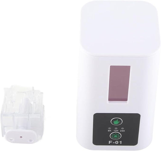 Automatic Fish Feeder, 400ml Rotatable Timer Food Dispenser with Dry Box for Aquarium Vacation Feeding