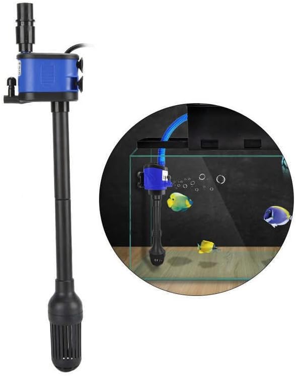 ZTBH Submersible 3 in 1 Mute Aquarium Filter Pump, ABS Material, 380L/H Flow, 0.7m Lift