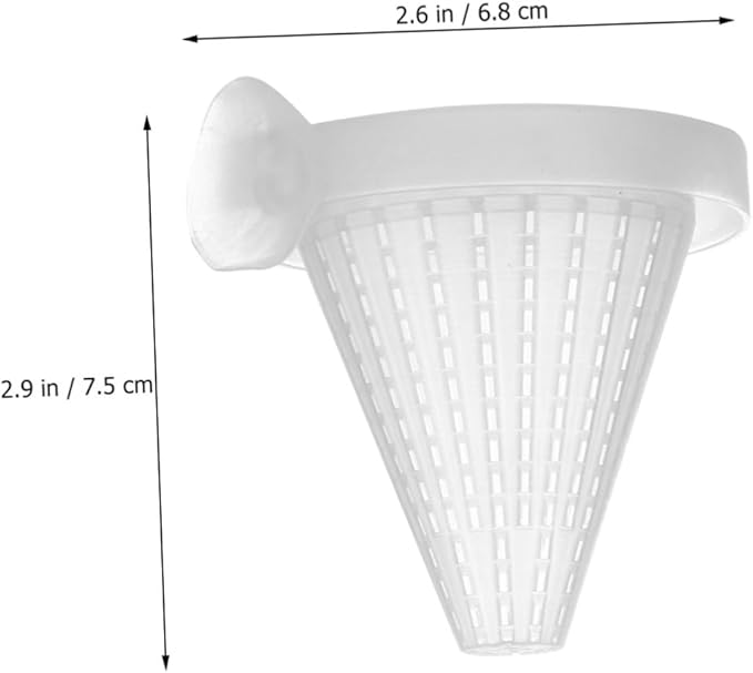 FOMIYES 3pcs Automatic Fish Feeder Red Worm Cup Cone Feeder Suction Aquarium Tank Feeding Cup for Small Fish Aquatic Pets