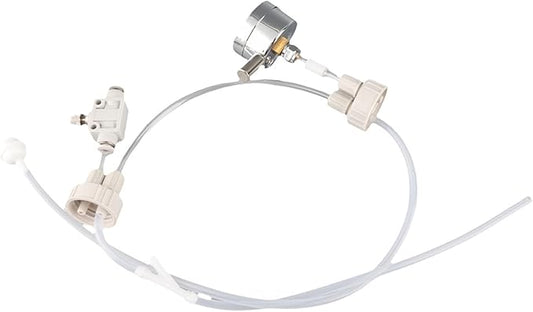DIY CO2 Generator System Kit for Aquarium, White Professional Plant System with Tube Valve Gauge Bottle for Moss