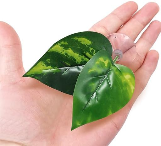 Moonorange Betta Hammock, 4 Pack Betta Fish Leaf Pad and Small Aquarium Artificial Plants, Natural Habitat for Betta Spawning Grounds, Fish Tank Decorations.(4pcs/ABC)