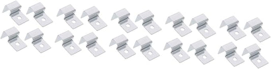 BESPORTBLE 20pcs Sturdy Aquarium Glass Lid Holders Support Clips for Fish Tanks Stainless Steel Brackets for Various Aquariums Easy Cleaning Accessory