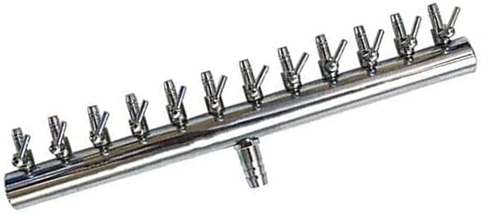 bnafes12-Way Air Flow Control Lever Valve with Airline Tubing Connector for Aquarium Fish Tank