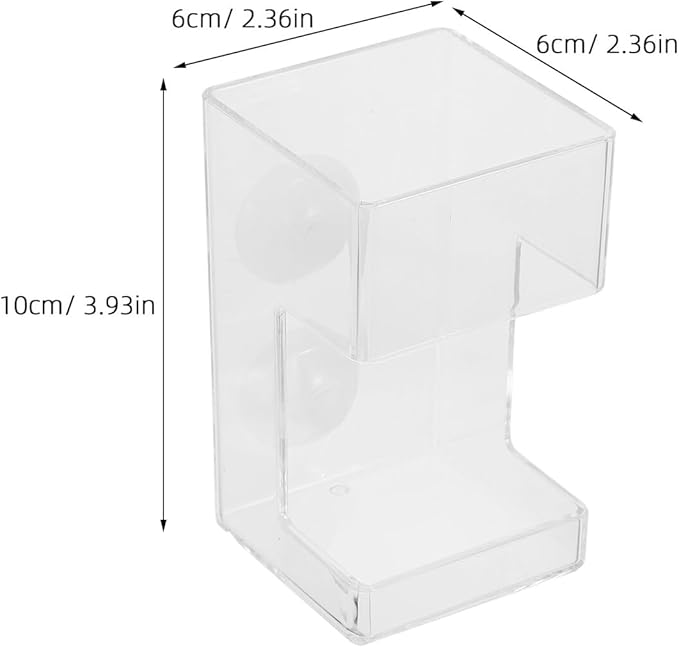 Mipcase Automatic Fish Feeder Tube for Aquarium Tank Acrylic Floating Fish Food Dispenser with Holder Anti-Scattering Sinking Feeding Device for Shrimp Supplies