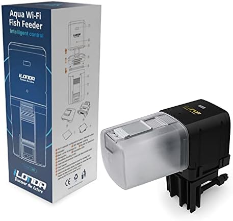 L88 Automatic Aquarium Feeder Fish Feeder Next-Generation, WiFi-Enabled, Smartphone-Controlled, Remote Fish feedingProgrammable APP Control and USB Power Supply, Compatible with Amazon Alexa