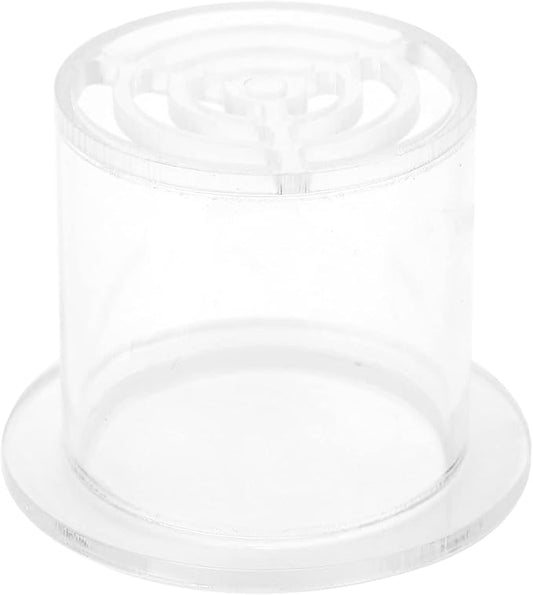Acrylic Transparent Feeder Cover, Fish Tank Protection Cover, Breeding Protection Cover with Ring Base for Blocking Fish and Sand, Compatible with 20mm 25mm Drain
