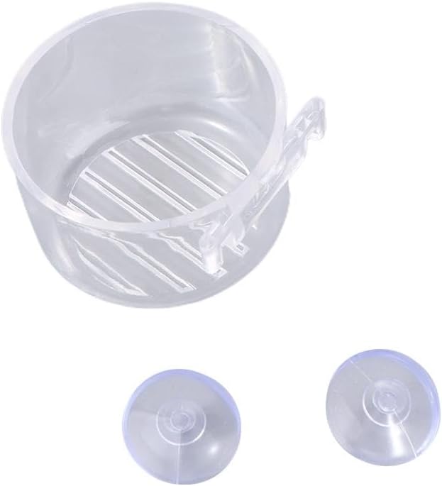 Fish Tank Plant Cup 6PCS Aquarium Growing Cups Acrylic Waterweed Cup Aquarium Decoration Plant Cup Pot with Suction Holder Mini Gardening Vase Feeder