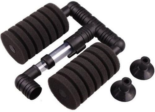 4X Dual Bio Sponge Filter for Betta Fry Aquarium Fish Tank Up to 30 Gallon Each (Dual Sponge Filters 4-Pack)