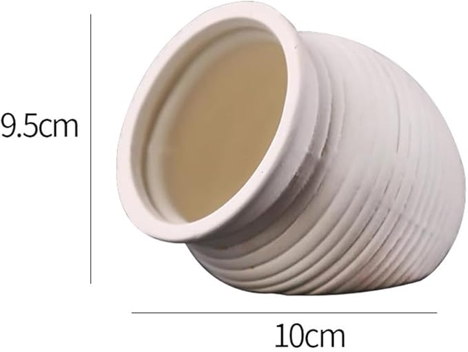 Red Soil, Purple Sand, Fish and Shrimp shelter Holes，Aquarium Decoration，Aquarium Ornament Plastic Fish Tank Decoration for Aquarium Landscape (Large White Pottery jar), ZY-3005