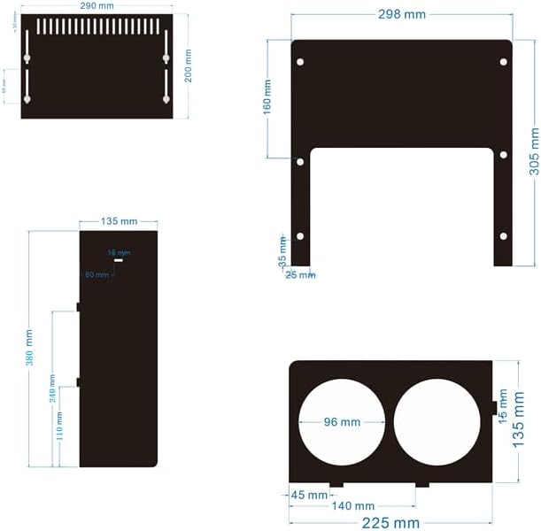 Aquarium Sump Refugium DIY Kit for Portein Skimmer Sump - Chamber dividers for 29 Gallon Standard Tank (Tank is not Included, Dividers Only)