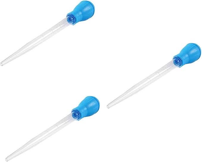 NOLITOY 3sets Coral Feeder Dropper 50ml Aquarium Water Clean and Pipette Cleaner Kit 2pcs*3