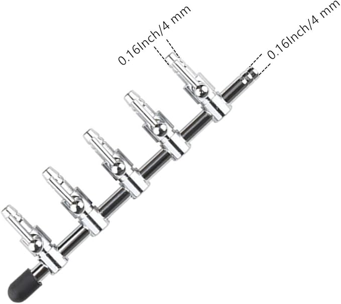 Aquarium Fish Tank Air Flow Control Lever Pump 5 Way Inline Manifold Air Flow Pump Tubing Splitter Lever Control Valve 3-Pack