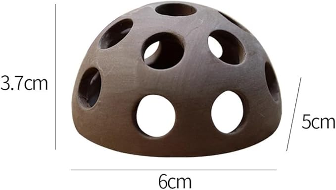 Red Soil, Purple Sand, Fish and Shrimp shelter Holes，Aquarium Decoration，Aquarium Ornament Plastic Fish Tank Decoration for Aquarium Landscape (Purple Sand hemispherical Circular Hole)