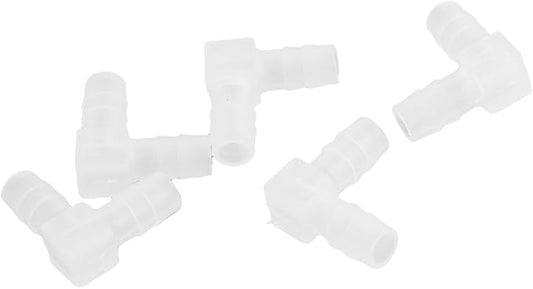uxcell Aquarium 2 Way L Shape Water Line Coupling 5/16" Dia Hose Joiner 5 Pcs