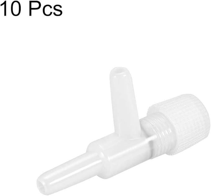 uxcell Aquarium Air Valve 2 Way Air Pump Control Valves for Fish Tank Plastic White 10Pcs