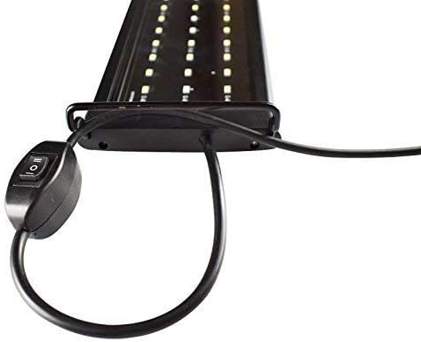 LED Aquarium Light 60-72 Inch Foldable Adjustable Fish Tank Light Hood Lamp for Freshwater Saltwater Marine Blue and White Decorations Light 5-6ft 150cm - 180cm