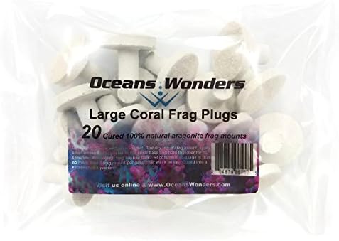 Oceans Wonders 20-Piece Coral Frag Plugs, Large