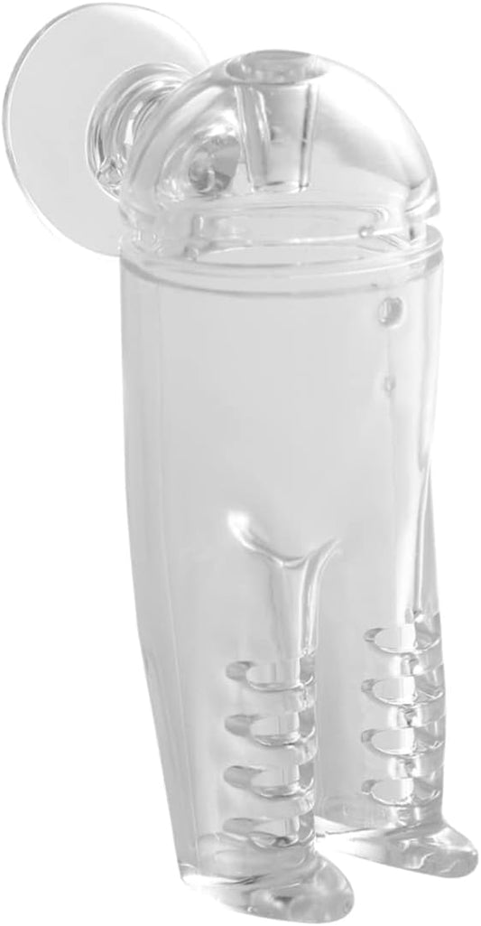 Shrimp Automatic Feeder with Cover Aquarium Fish Food Dispenser Transparent Feeding Cup for Fish Tanks Easy Installation with Suction Cup Design
