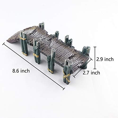 AQUA KT Aquarium Single-Plank Arch Bridge Drawbridge Rock for Cichlid Guppy Betta Glofish Fish Tank Landscape Decoration