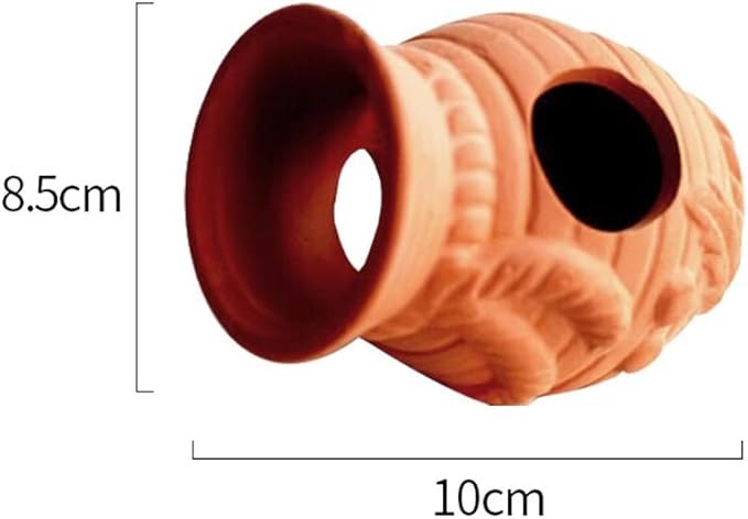 Red Soil, Purple Sand, Fish and Shrimp shelter Holes，Aquarium Decoration，Aquarium Ornament Plastic Fish Tank Decoration for Aquarium Landscape (vase), ZY-3005