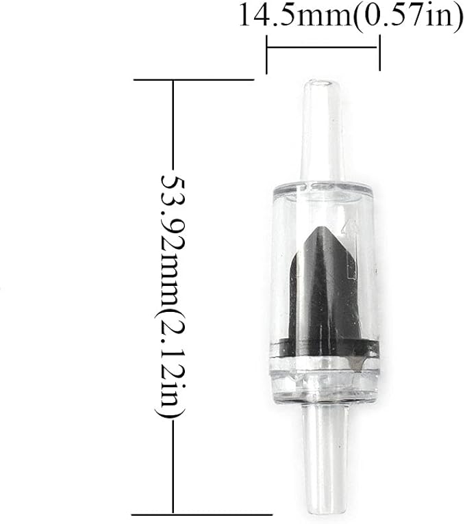 Air Pump Check Valves 4mm One Way for Aquarium Fish Tank Pump No Backflow Water Prevent Siphon Flood No Noise Fit Line Tube Hose Red Black Clear Plastic 16Pcs