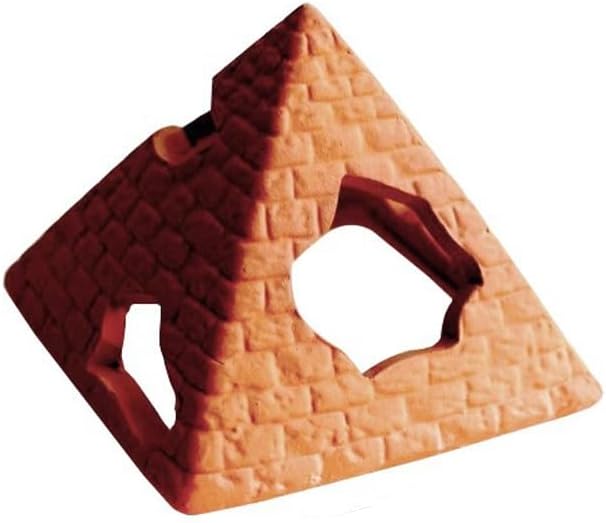 Red Soil, Purple Sand, Fish and Shrimp shelter Holes，Aquarium Decoration，Aquarium Ornament Plastic Fish Tank Decoration for Aquarium Landscape (Pyramid)