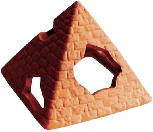 Red Soil, Purple Sand, Fish and Shrimp shelter Holes，Aquarium Decoration，Aquarium Ornament Plastic Fish Tank Decoration for Aquarium Landscape (Pyramid)
