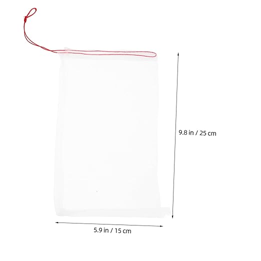 100pcs Sand Washer Filter Bag Pe Mesh Pouch for Fish Tanks Sand Washing Machine Drain Filter Easy Use Drawstring Design