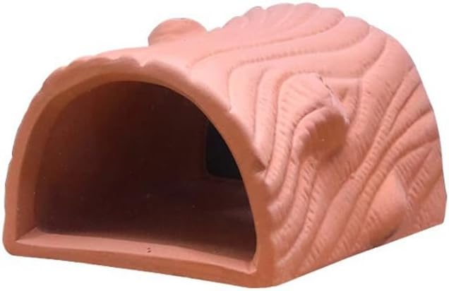 Red Soil, Purple Sand, Fish and Shrimp shelter Holes，Aquarium Decoration，Aquarium Ornament Plastic Fish Tank Decoration for Aquarium Landscape (Red Soil Double Pass Tree Stump), ZY-3005