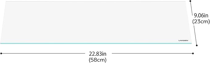 LANDEN 4mm Thick Clear Glass Aquarium Lid,Includes 4 Clips for Secure Placement, 580 x 230mm,(22.83x9.06 inches) for 583-585mm Inner Length Aquariums,Adapted to LANDEN SD603036/SL603018