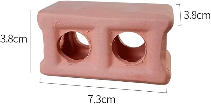 Red Soil, Purple Sand, Fish and Shrimp shelter Holes，Aquarium Decoration，Aquarium Ornament Plastic Fish Tank Decoration for Aquarium Landscape (Square Pillar shelter), ZY-3005